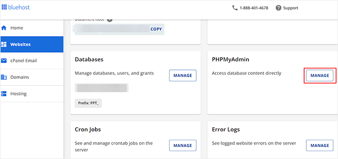 click-manage-next-to-phpmyadmin